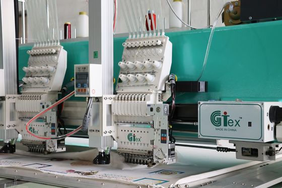 Automatische computerlasersnij- en borduurmachine 15 koppen Cording Borduurmachine