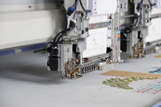 High speed Twin Sequin Borduurmachine 6 hoofd Industriële Borduurmachine