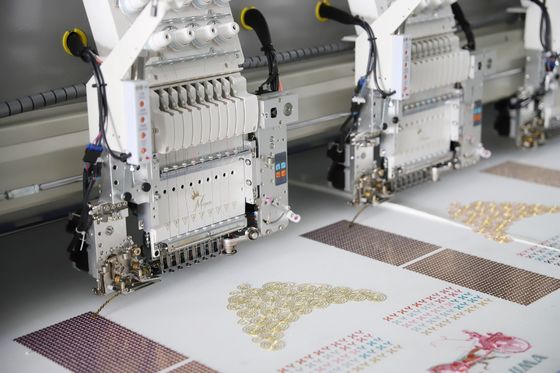 High speed Twin Sequin Borduurmachine 6 hoofd Industriële Borduurmachine