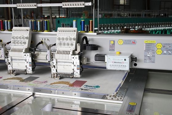 High speed Twin Sequin Borduurmachine 6 hoofd Industriële Borduurmachine