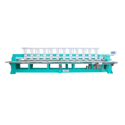 1200 RPM Computer Flat Embroidery Machine 12 hoofd voor stof en kleding