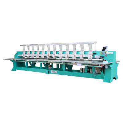 1200 RPM Computer Flat Embroidery Machine 12 hoofd voor stof en kleding